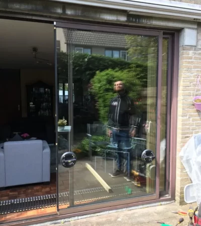 Aluminium schuifpui. Schuifpui reparatie.